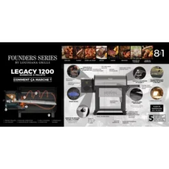 Barbecue à Pellets LG1200FL Legacy LOUISIANA -Gril Cuisine Boutique barbecue a pellets lg1200fl louisiana 5