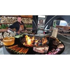 Brasero OFYR XL Plancha Acier Corten Pied 50cm -Gril Cuisine Boutique brasero ofyr xl plancha acier cortene pied 50cm 3