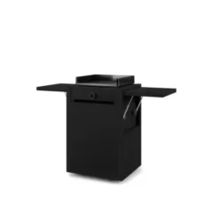 Chariot Plancha Modern 45 Acier Noir Fermé - FORGE ADOUR