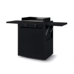 Chariot Plancha Modern 60 Acier Noir Fermé - FORGE ADOUR