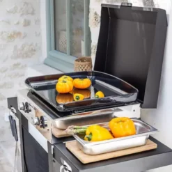 Combo Plancha Gaz Initial 50 + Chariot Acier Noir - ENO -Gril Cuisine Boutique combo plancha gaz initial 50 chariot acier noir eno 2
