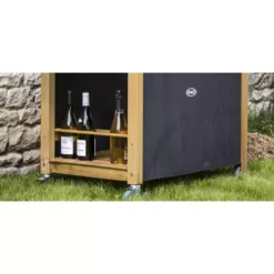 Desserte Pour Plancha Robinier Hpl Noir EMILE - ENO -Gril Cuisine Boutique desserte pour plancha robinier hpl noir emile 5