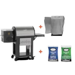 Pack + Barbecue à Pellets FL 800 Legacy LOUISIANA + 6 Accessoires -Gril Cuisine Boutique pack barbecue a pellets fl 800 legacy louisiana housse 2 sacs de pellets 2