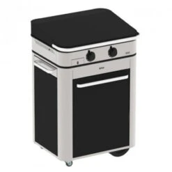 Combo Plancha Enosign Gaz 65 Acier Noir & Inox Avec Capot Noir - ENO -Gril Cuisine Boutique pack combo plancha enosign gaz 65 inox acier noir 2