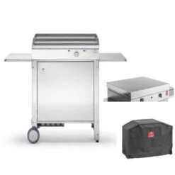 Pack Plancha électrique Chef 55 Lisse + Chariot Fermé + Housse + Capot - PLANET