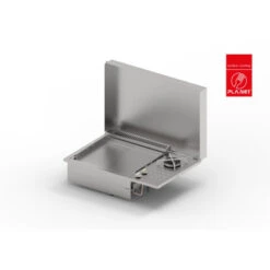 Planet Plancha Gaz Encastrable Oasi 55 Lisse Rainurée - FDUAL + Capot