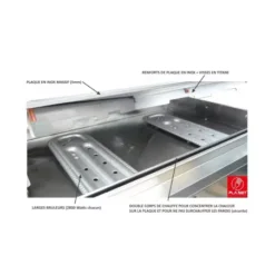 Plancha Gaz PLANET Chef 55 Plaque Inox Lisse Rainurée (Réf. 0201137) -Gril Cuisine Boutique plancha gaz planet chef 55 plaque inox lisse rainuree 2