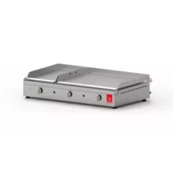 Plancha Gaz PLANET Chef 80Mix Plaque Inox 26 Lisse - 55 Lisse Rainurée (Réf. 0201144)
