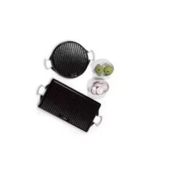 Plancha Ronde 53cm Double Face En Fonte Emaille Vaello -Gril Cuisine Boutique plancha ronde 53cm double face en fonte emaillee 2